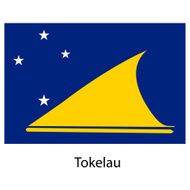 Flag of the country tokelau Vector illustration