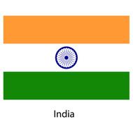 Flag of the country india Vector illustration