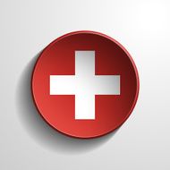 Switzerland 3d Round Button