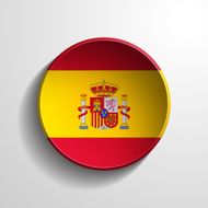 spain 3d round button N2