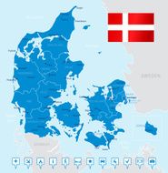 Denmark - highly detailed map N2