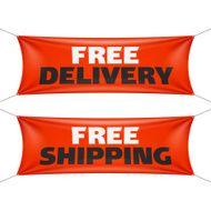 Free delivery and free shipping banners