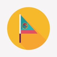 Flag flat icon with long shadow N29