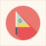 Flag flat icon with long shadow N30