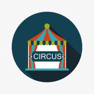 circus flat icon with long shadow N2