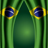 Brazil Flag Curtain N2