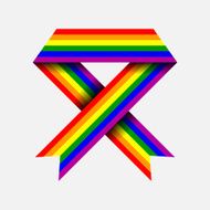 Ribbon with gay flag