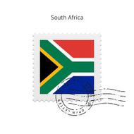 South Africa Flag Postage Stamp
