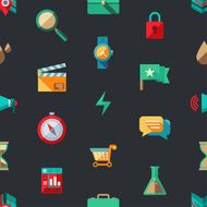 Flat Design Elements Seamless Pattern N2