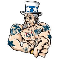uncle sam tatoo colors