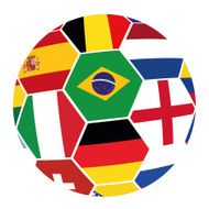 Soccer with Flags from World Cup 2014