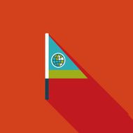 Flag flat icon with long shadow N32