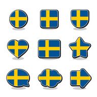 SWEDEN FLAG ICON SET