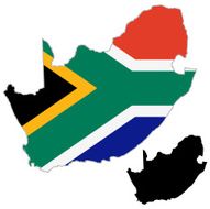 South Africa map flag