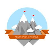 Mountain low-poly style illustration