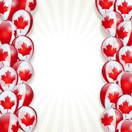 Canada Day background Maple Leaf balloons N3