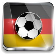 Germany Flag with Soccer Ball Background N4