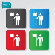 Business people buttons vector