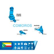 Comoros vector map