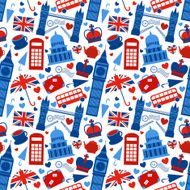 Seamless pattern background with London