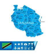 Tanzania vector map