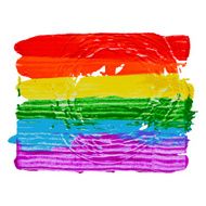 Gay and LGBT rainbow flag Culture symbol Handmade N3