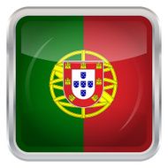 Glossy Button - Flag of Portugal N4