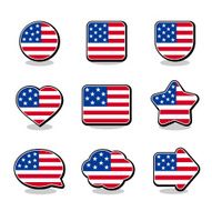usa flag icon set N4