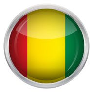 Glossy Button - Flag of Guinea N4