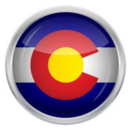 Glossy Button - Flag of Colorado N4