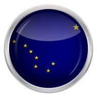 Glossy Button - Flag of Alaska N4