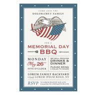 Vintage Memorial Day barbecue invitation