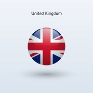 Round flag of United Kingdom