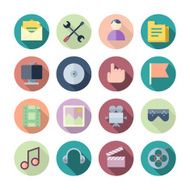 Flat design icons for user interface N3