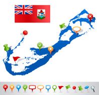 Bermuda map with navigation icons