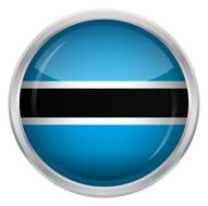 Glossy Button - Flag of Botswana N4