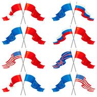 Set of International Friendship Flags N3