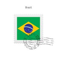 Brazil Flag Postage Stamp