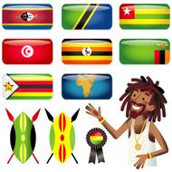 Africa (S-Z) Rectangular Flags