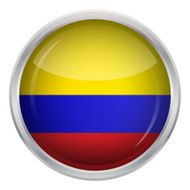 Glossy Button - Flag of Colombia N4
