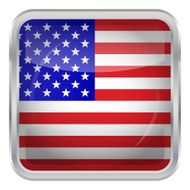 Glossy Button - Flag of USA N4