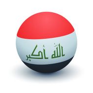 Iraq Flag Sphere Vector