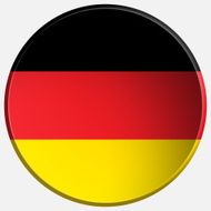 Germany 3d Round Button N2