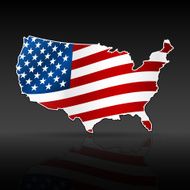 USA Flag Map N7