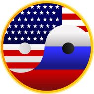 Usa and Russia Yin Yang