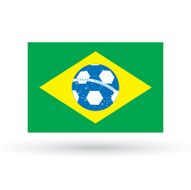 Brazil football flag