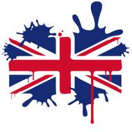 Splash vector image of fun british flag