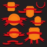 Orange and red badges