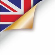 Page curl revealing UK flag N2