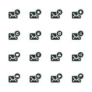 Email Silhouette Icons